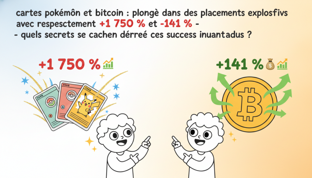 découvrez les secrets derrière les incroyables performances des investissements en cartes pokémon et bitcoin, avec des gains respectifs de +1 750 % et +141 %. plongée dans ces placements explosifs et leurs facteurs de succès inattendus.