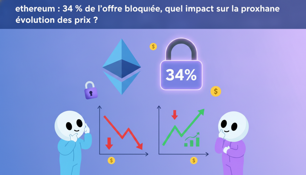découvrez l'impact de 34 % de l’offre ethereum bloquée sur la prochaine évolution des prix et ce que cela signifie pour les investisseurs et le marché.