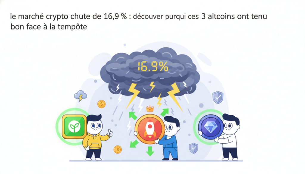 le marché des cryptomonnaies plonge de 16,9 %, mais découvrez pourquoi ces 3 altcoins ont résisté à la tempête et quelles leçons en tirer.