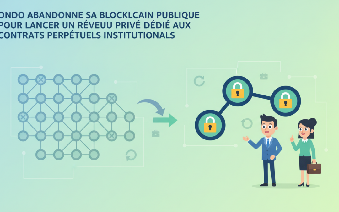 ondo met fin à sa blockchain publique pour lancer un réseau privé destiné aux contrats perpétuels institutionnels, offrant ainsi plus de sécurité et de confidentialité aux acteurs financiers.