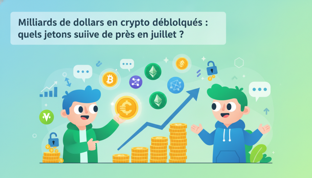 découvrez quels jetons cryptographiques surveiller en juillet alors que des milliards de dollars en crypto-monnaies sont débloqués, et prenez une longueur d'avance sur le marché.