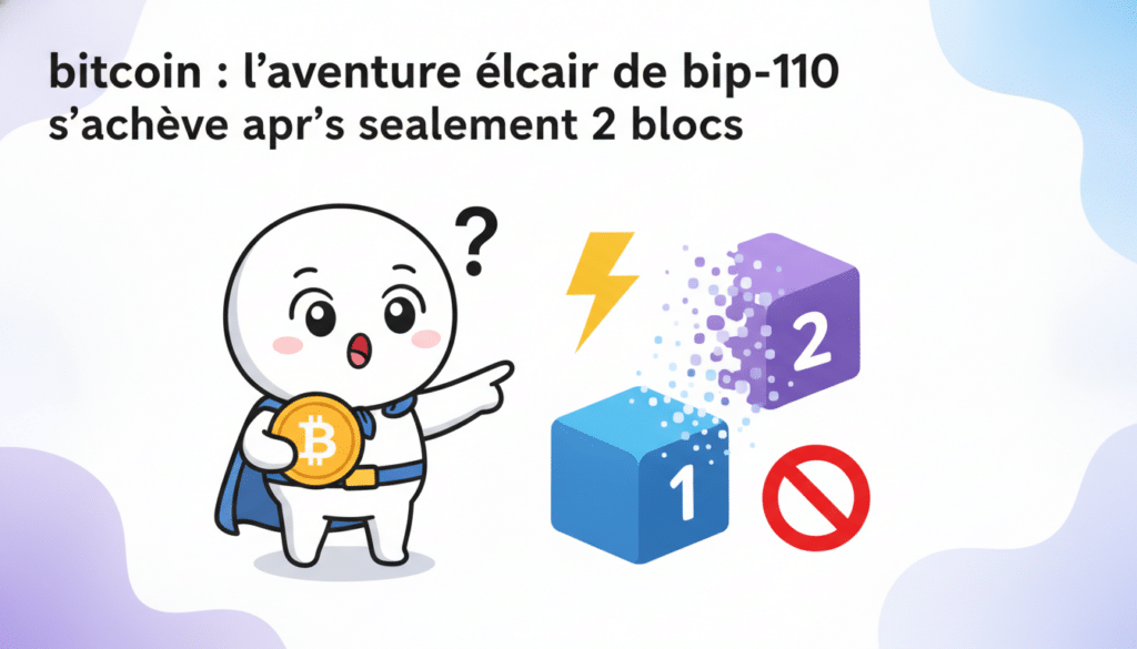 découvrez la fin rapide de bip-110 dans l'univers bitcoin, avec une implémentation qui n'a duré que 2 blocs. analyse et implications de cet épisode éclair.