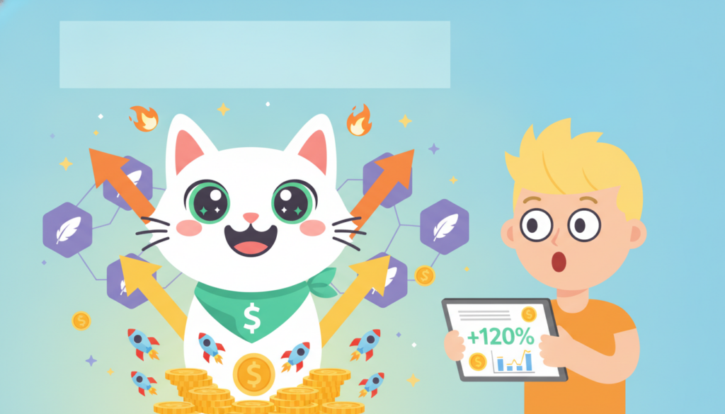 découvrez comment le memecoin cashcat connaît une explosion de 120 % sur la blockchain de robinhood, attirant l'attention des investisseurs crypto.