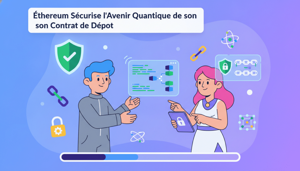 ethereum améliore la sécurité de son contrat de dépôt pour validateurs afin de protéger le réseau contre les menaces quantiques, avec un projet prévu jusqu'en 2029.