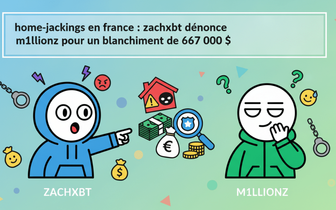 découvrez comment zachxbt accuse l'artiste m1llionz de blanchiment d'argent à hauteur de 667 000 $ dans le cadre d'une enquête sur les home-jackings en france.
