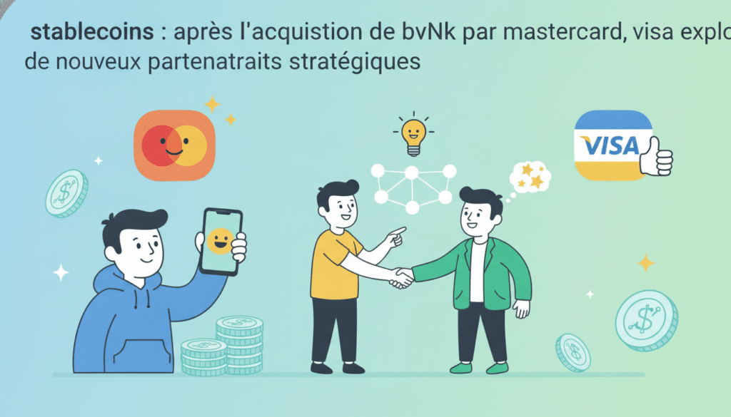 découvrez comment visa cherche à renforcer sa position dans le secteur des stablecoins en explorant de nouveaux partenariats stratégiques, suite à l'acquisition de bvnk par mastercard.