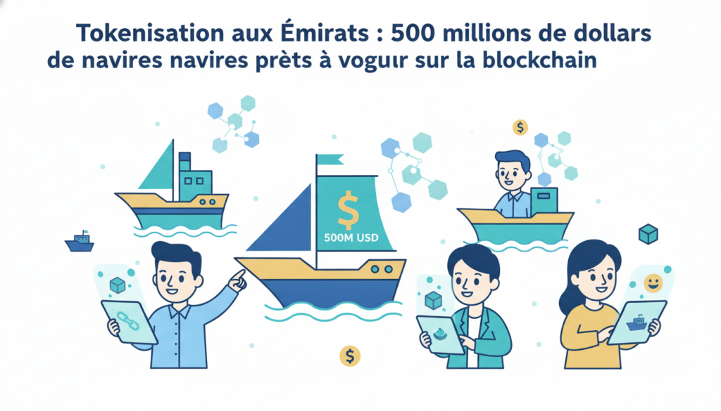 découvrez comment la tokenisation aux émirats transforme l'industrie maritime avec 500 millions de dollars de navires intégrés à la blockchain, révolutionnant la gestion et les échanges.