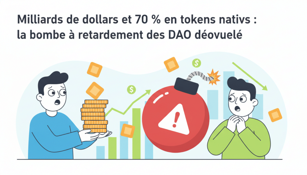découvrez comment les dao cachent une bombe à retardement financière avec des milliards de dollars et 70 % en tokens natifs, mettant en lumière les risques et opportunités de ces organisations décentralisées.
