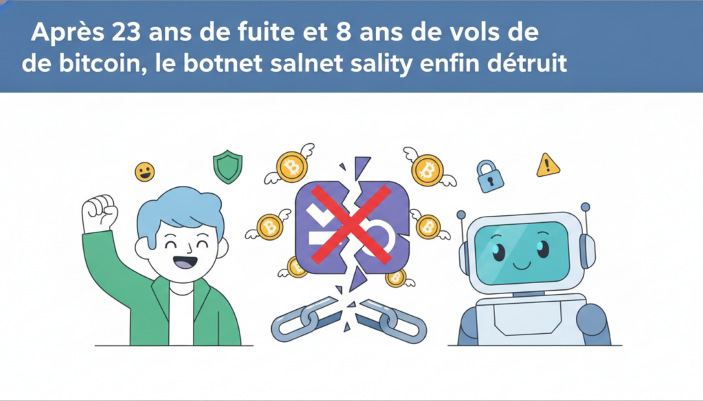 découvrez comment le botnet sality, responsable de 8 ans de vols de bitcoin et actif pendant 23 ans, a enfin été détruit, mettant fin à une longue période de cybercriminalité.