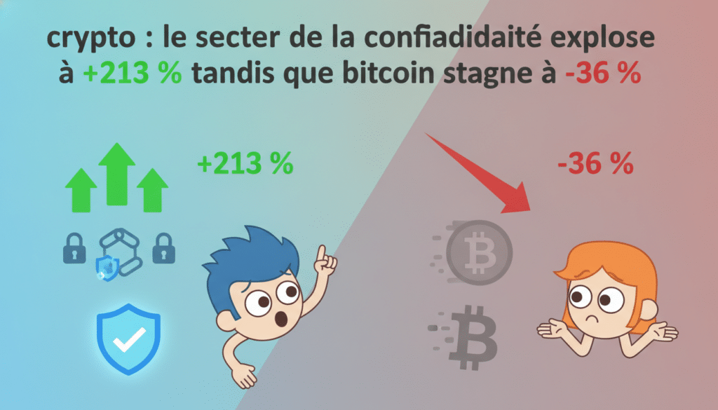 découvrez l'explosion de plus de 213 % du secteur de la confidentialité en crypto-monnaies, contrastant avec la stagnation de bitcoin à -36 %. analyse des tendances actuelles du marché.