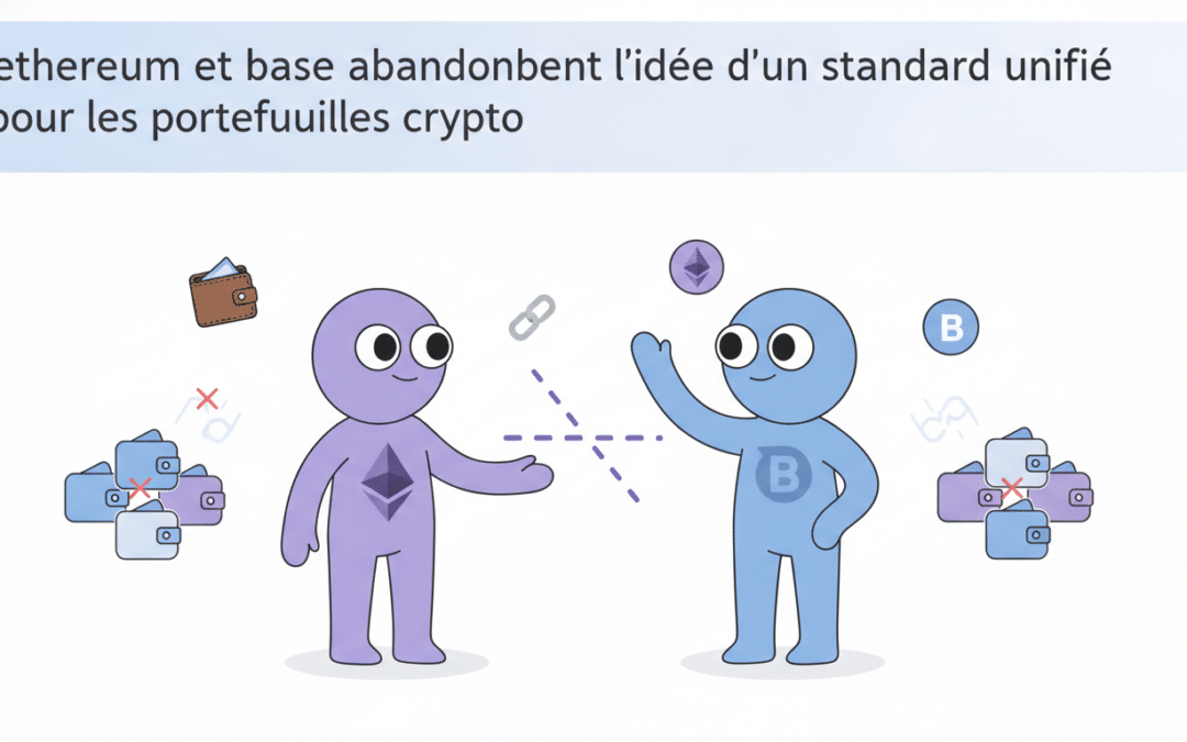 ethereum et base renoncent à créer un standard unifié pour les portefeuilles crypto, marquant un tournant dans l'évolution des solutions de gestion d'actifs numériques.