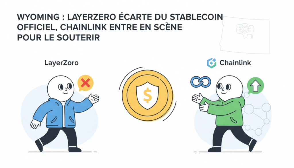 découvrez comment layerzero est écarté du stablecoin officiel du wyoming et comment chainlink prend le relais pour le soutenir dans cette nouvelle étape du projet.